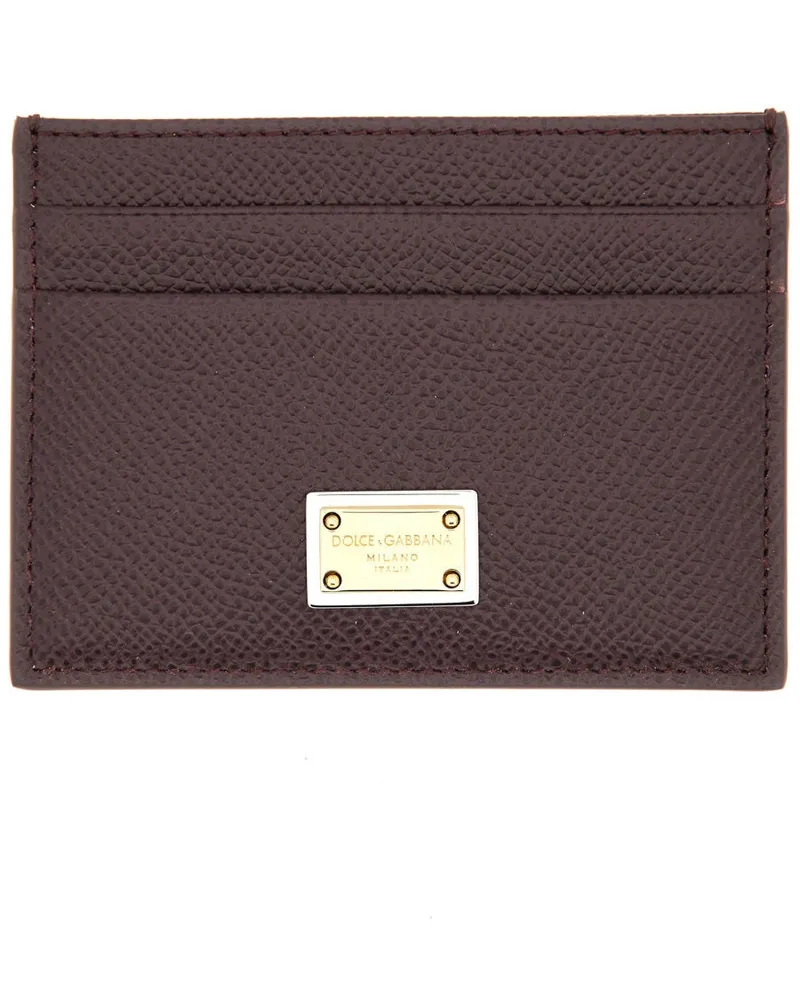 Dolce & Gabbana Lederkartenhalter Brown