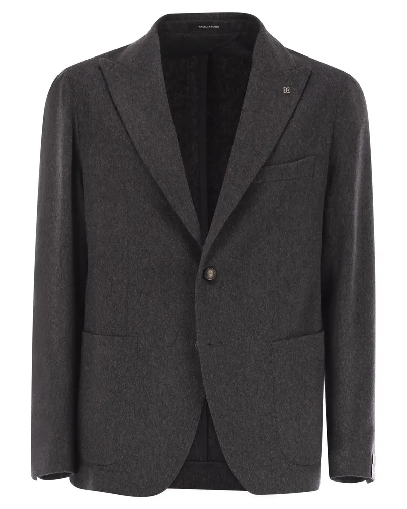 Tagliatore Jacke aus Kaschmir und Seide Anthracite