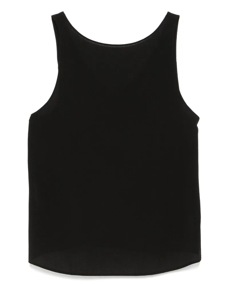 Emporio Armani Crepe ärmellose Oberseite Black