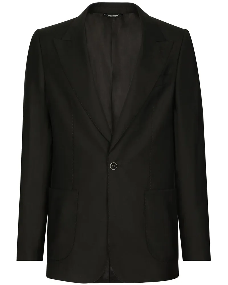 Dolce & Gabbana Single Breasted Blazer Jacke Black