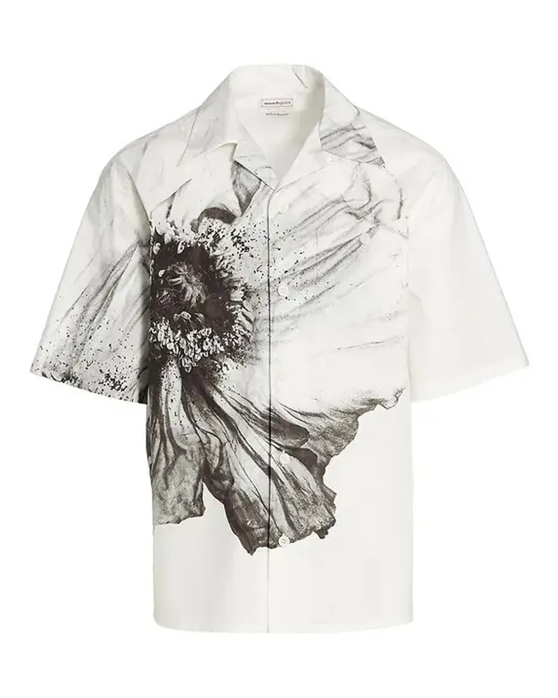 Alexander McQueen kurzarmes Hemd Weiß