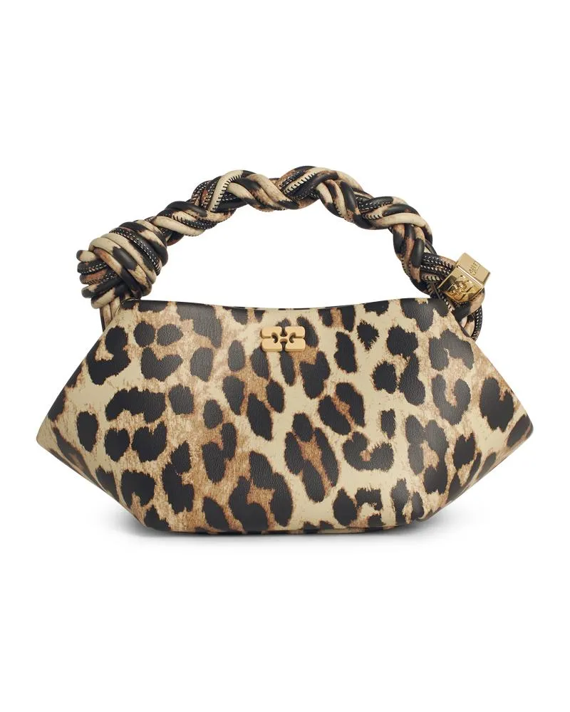 Ganni bou' mehrfarbiger Lear -Mischung Mini -Tasche Multicolor
