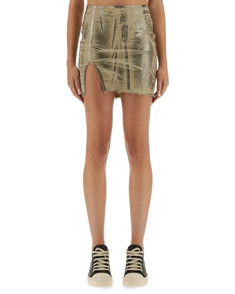 DRKSHDW by Rick Owens minimaler" Minirock Beige