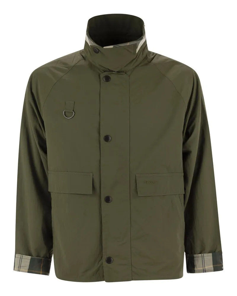 Barbour Spey Leichte Jacke mit Tartan -Futter Military