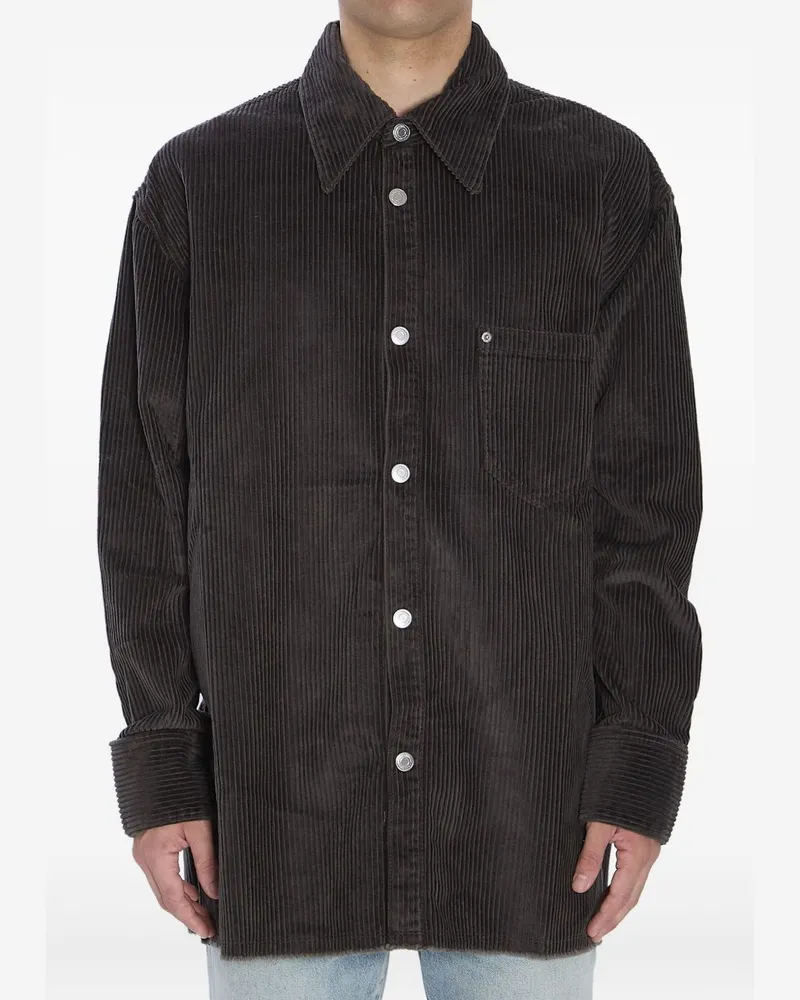 AMI Paris Cotton Overshirt Grey