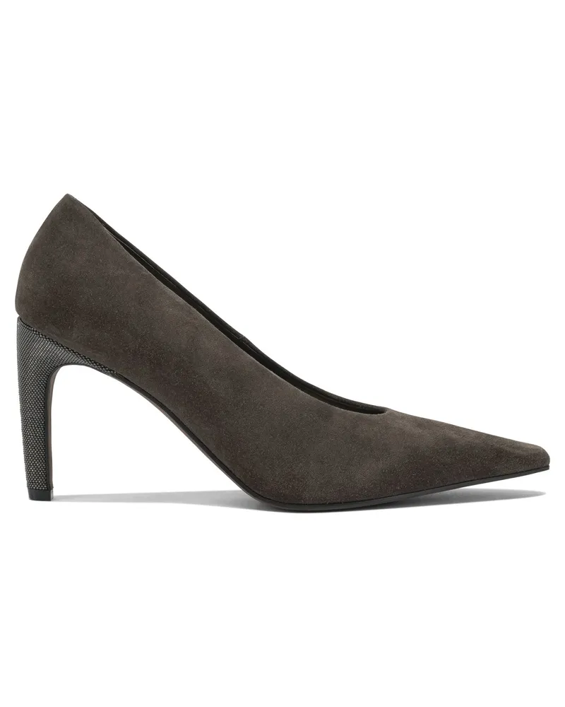 Brunello Cucinelli Precious Heel 88mm“ Pumps Brown