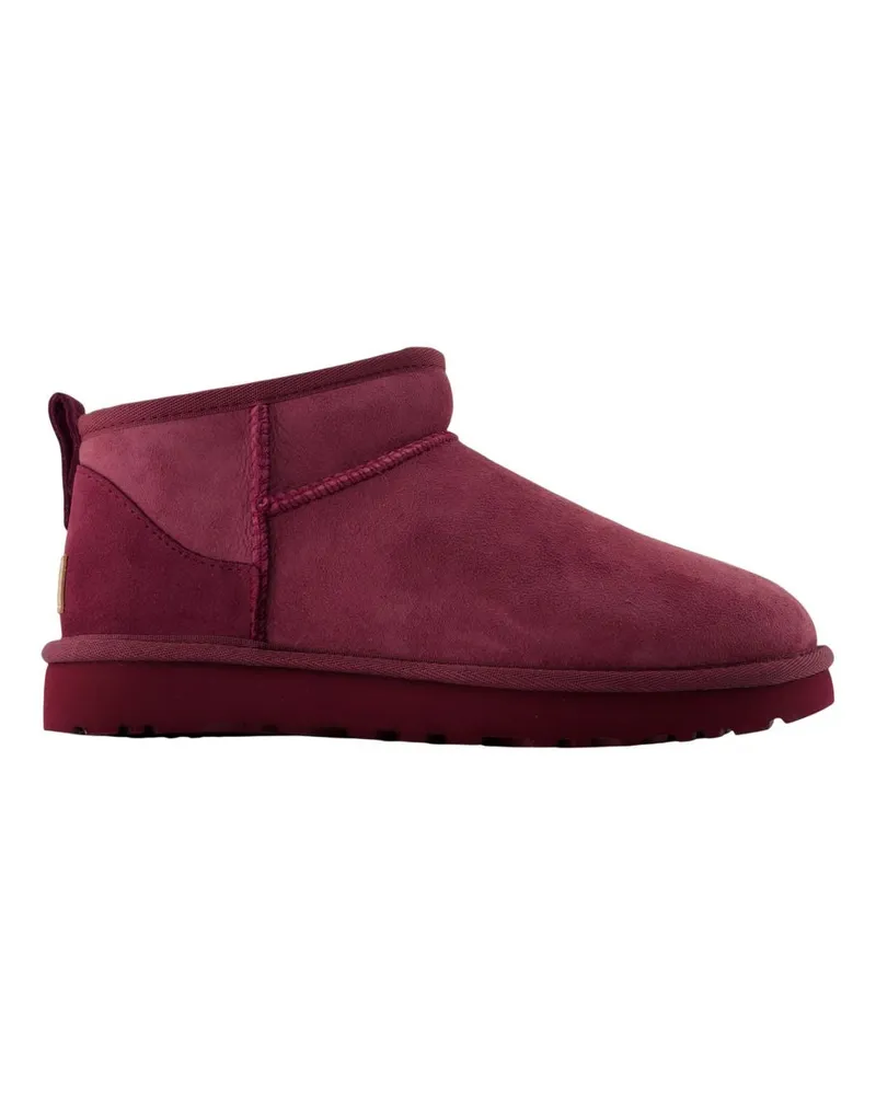 UGG Klassische Ultra Mini-Stiefeletten aus -Leder in Lila Purple