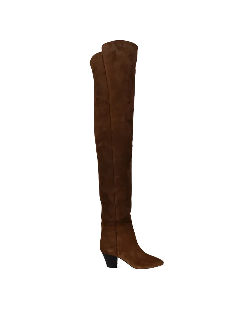 Saint Laurent Oberschenkelstiefel Brown