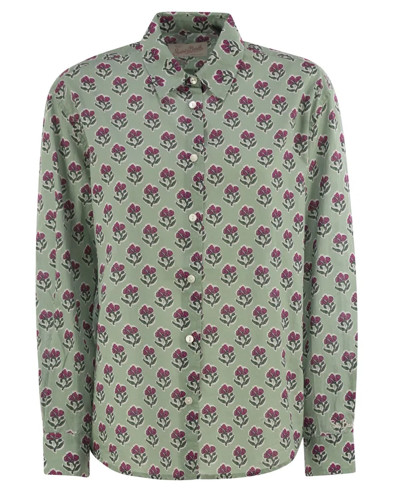 MC2 Saint Barth Meredith Baumwollhemd mit Muster Green