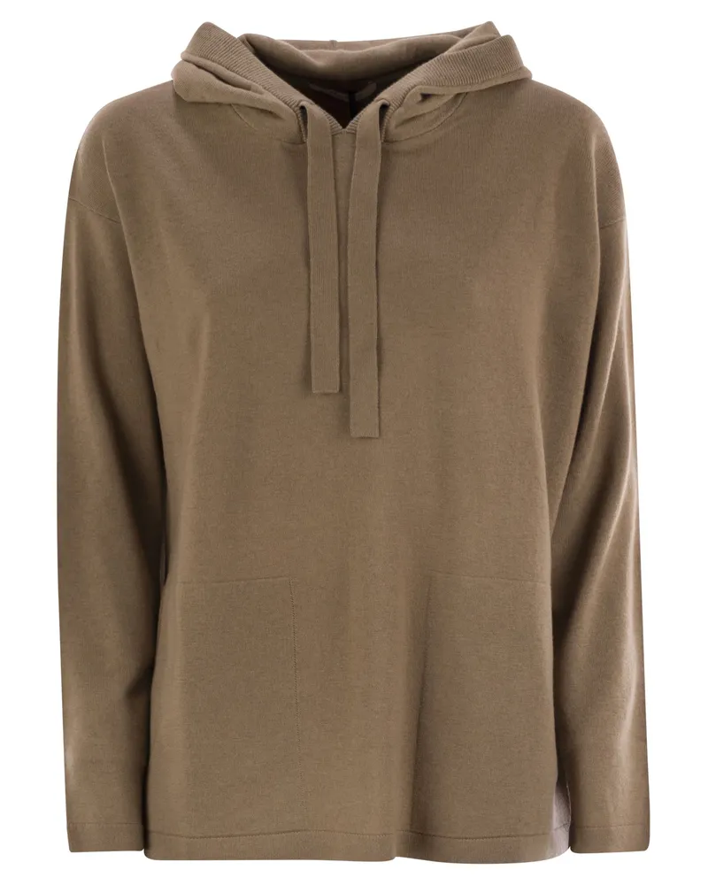 Max Mara Max Mara Eroico Wool Hoodie Camel