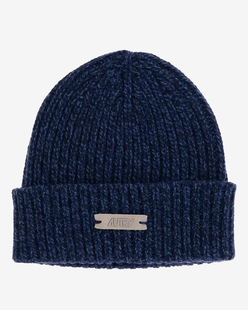 AUTRY Woll Mütze mit Logo Blue