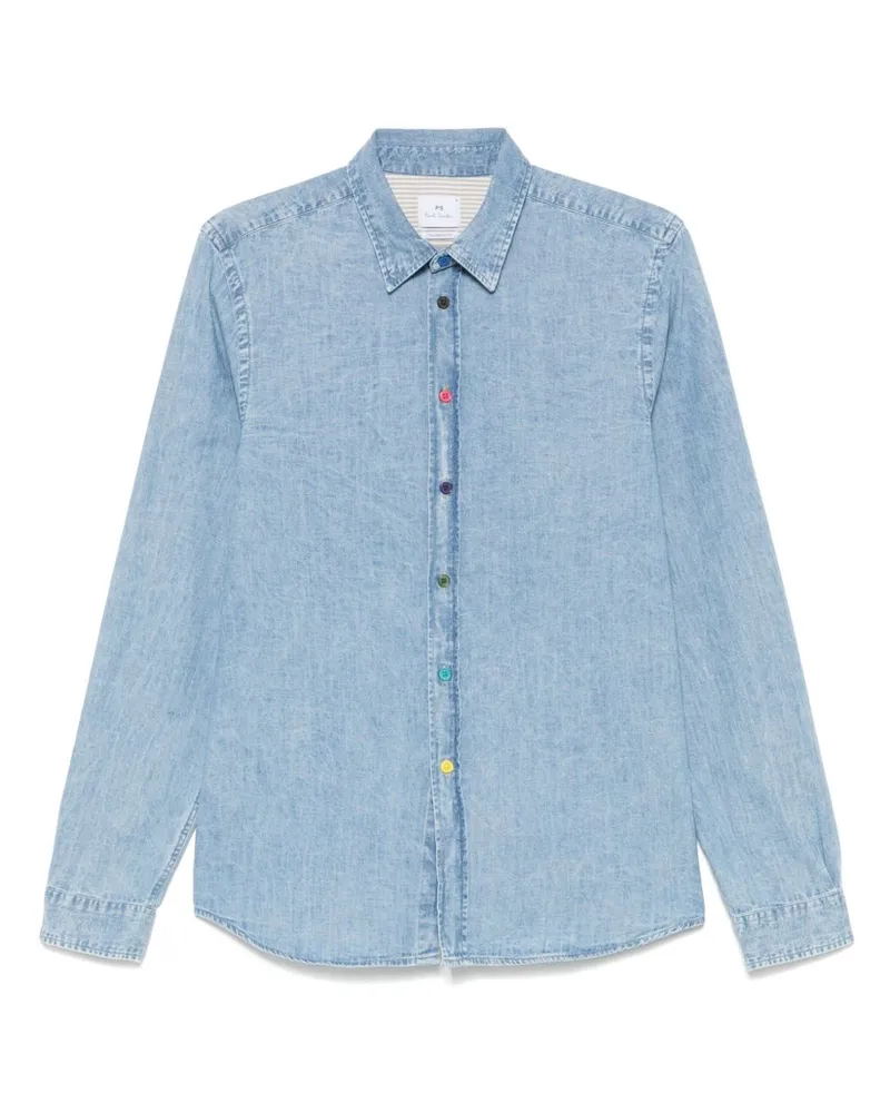 Paul Smith PS von Paul Smith Denim Baumwollhemd Clear