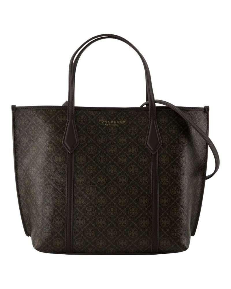 Tory Burch Perry Small Shopper Bag e Baumwollbraun Braun