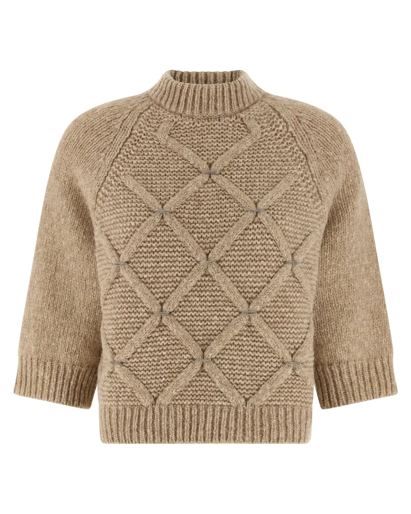 Peserico Jewel Diamond Pullover Beige