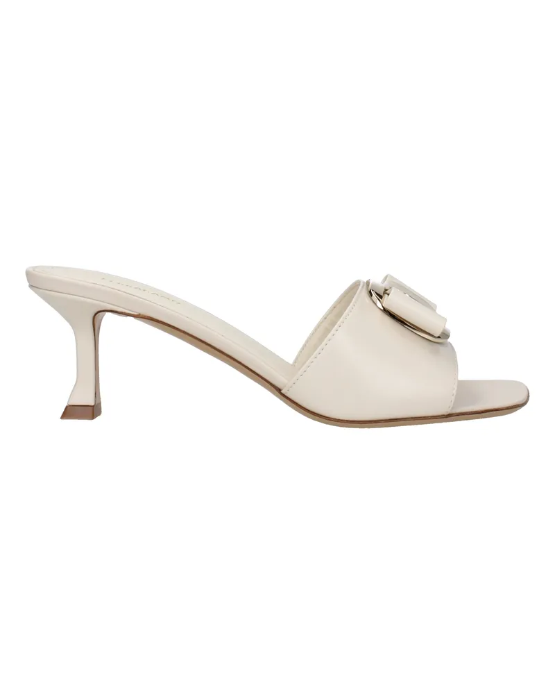 Ferragamo Zelie Damens Sandalen Beige/Mascarpone-Leder -