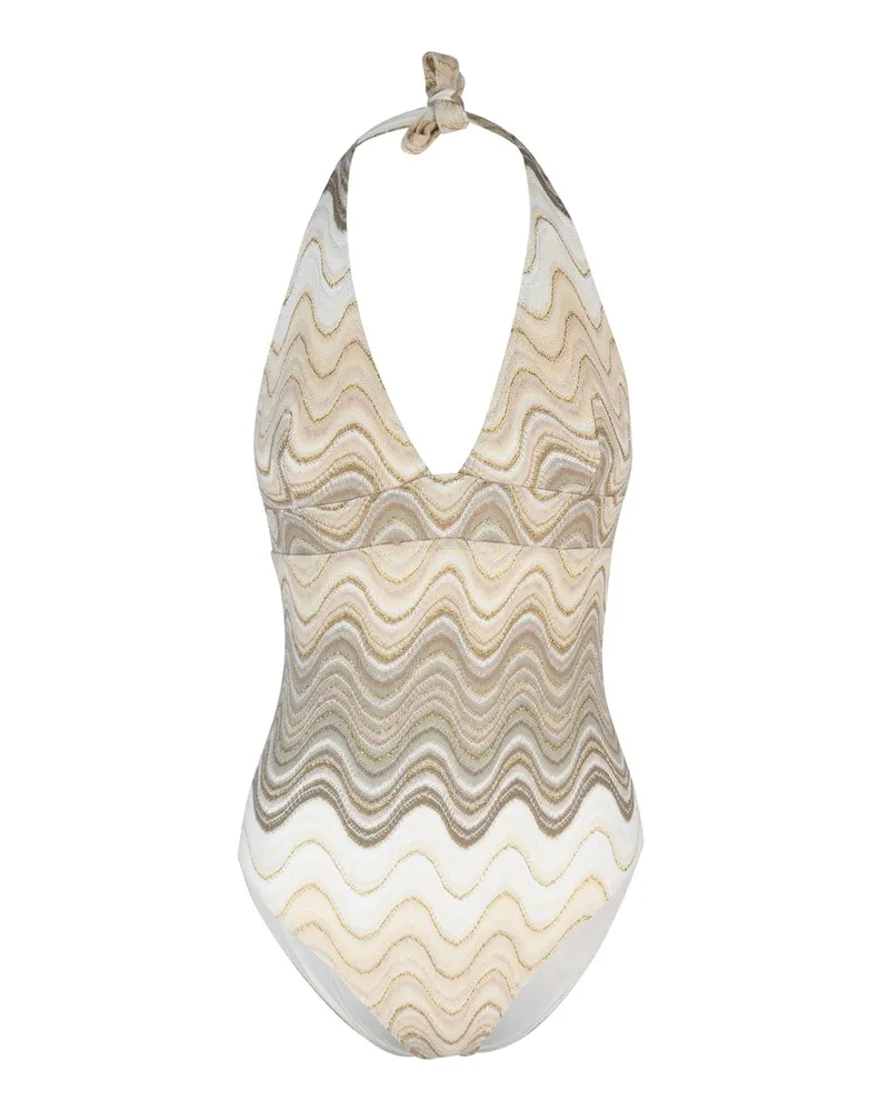 MC2 Saint Barth Kostüm Intero Marylin in Raschel Ondulato Beige Toni