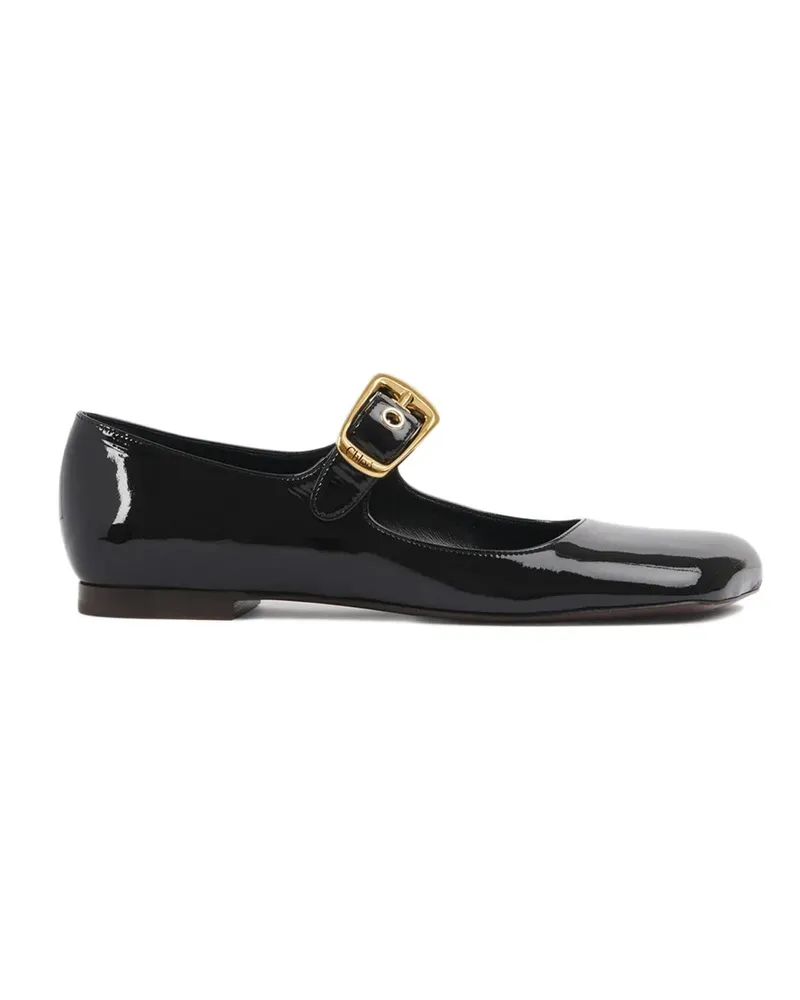 Chloé Chloè Mary Jane Polly Ballerina Flats Black
