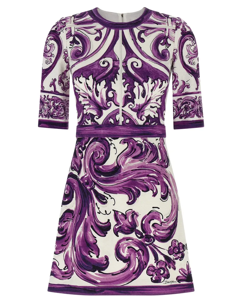 Dolce & Gabbana Maiolica' Kleid Multicolor