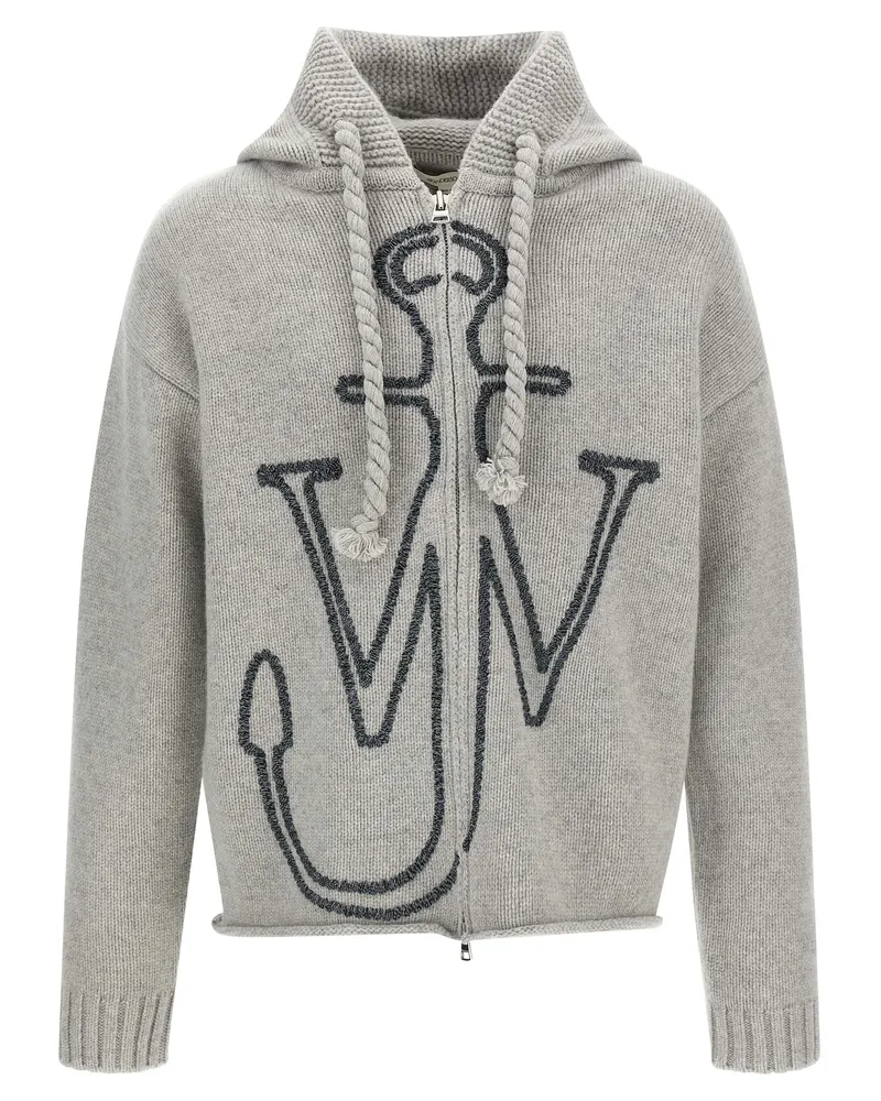 J.W.Anderson Ankerstickerei' Hoodie Gray