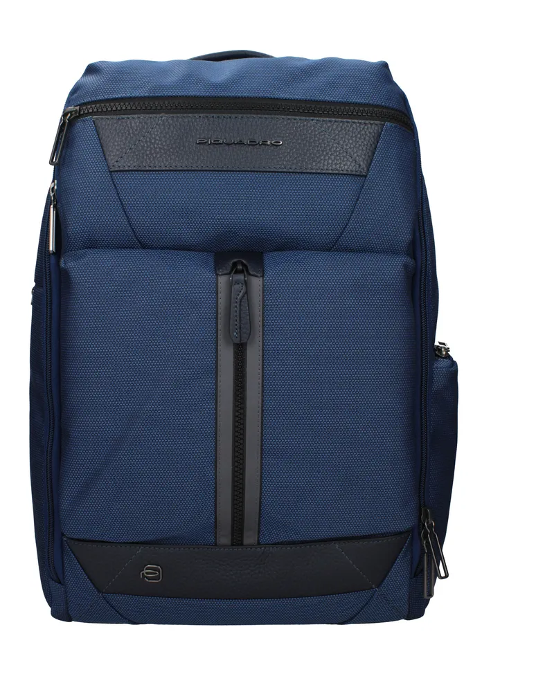 Piquadro Herrens Rucksäcke und Gürteltaschen aus blauem Stoff -