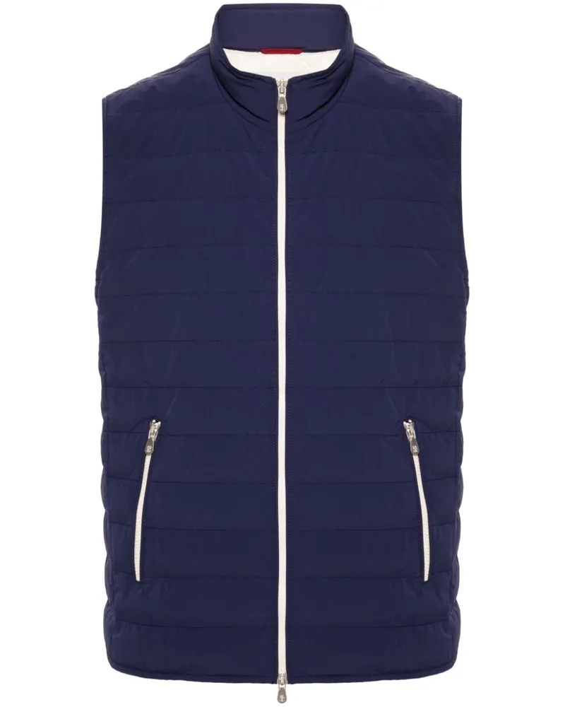 Brunello Cucinelli Nylon Down Weste Blue