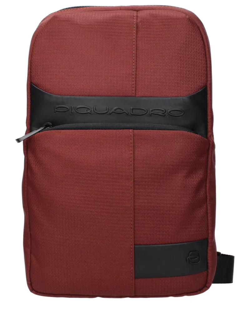 Piquadro Herrens Umhängetaschen Stoff Rot/Ziegelrot -
