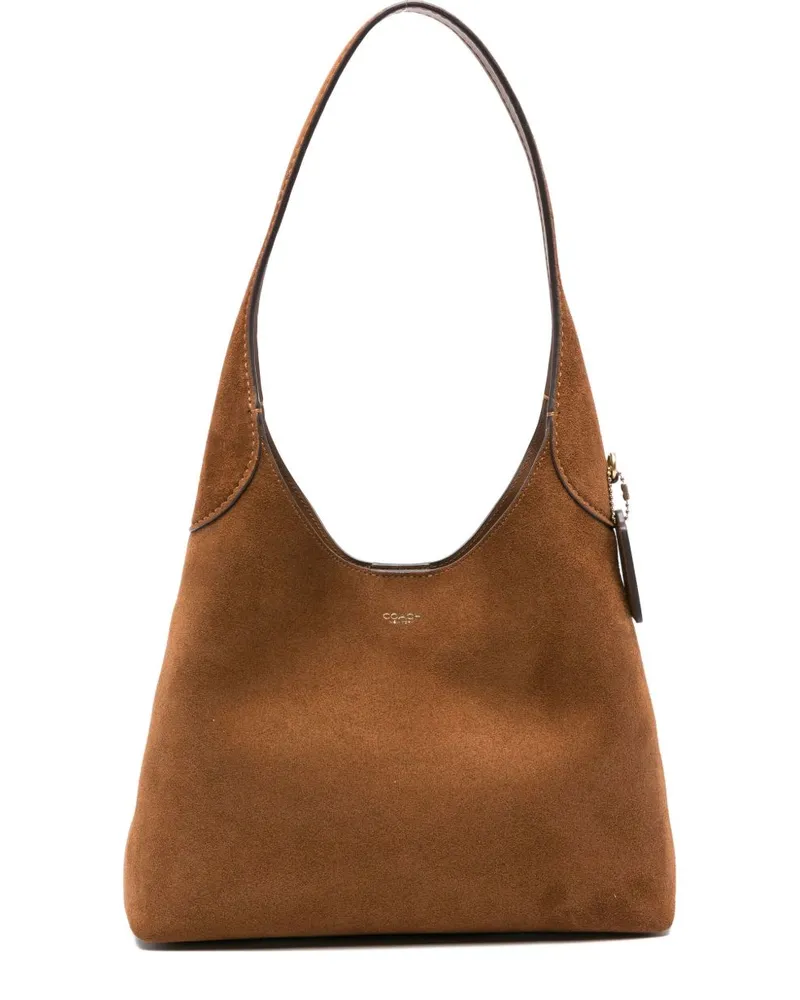 Coach Trainer Brooklyn 28 Wildleder Leder Hobo Tasche Leather