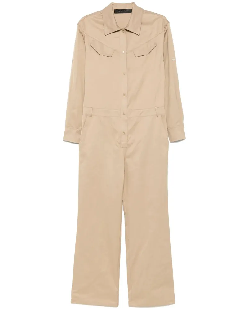 Federica Tosi Twill Anzug Kaki