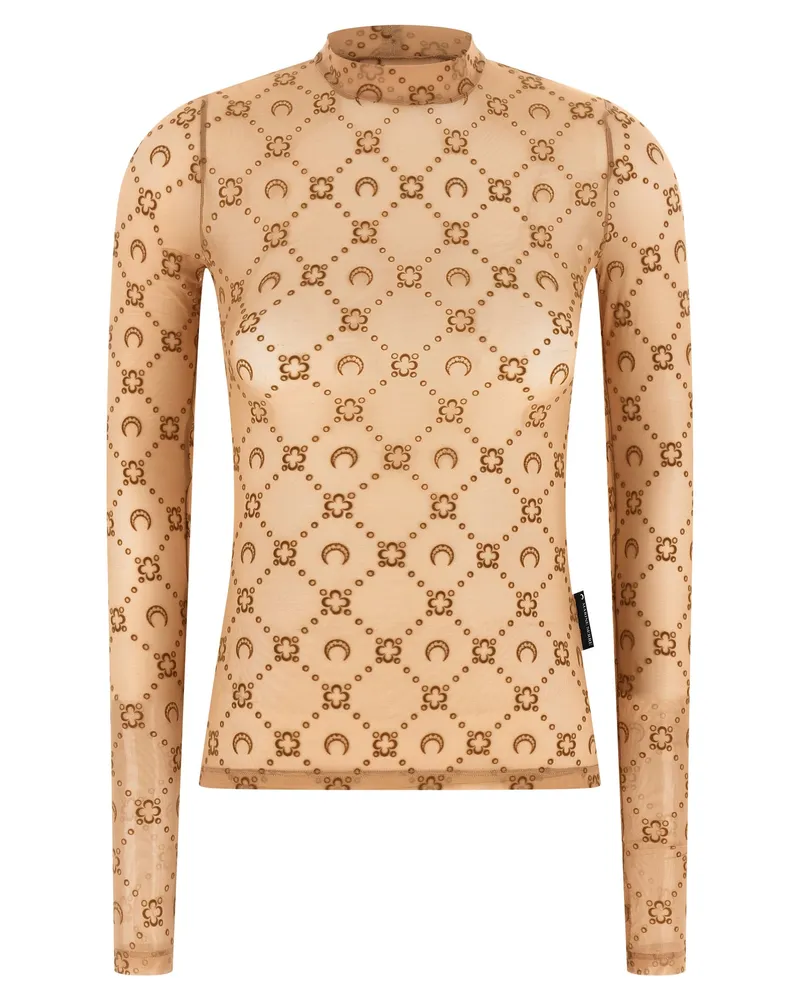 Marine Serre zweiter Haut' Top Beige