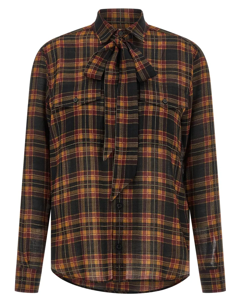 Saint Laurent Lavallière-Hemd „Cassandre Multicolor