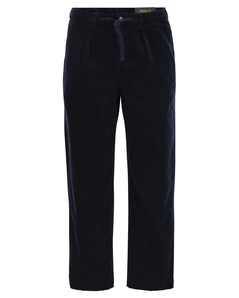 Ralph Lauren Cordhose mit Falten Navy
