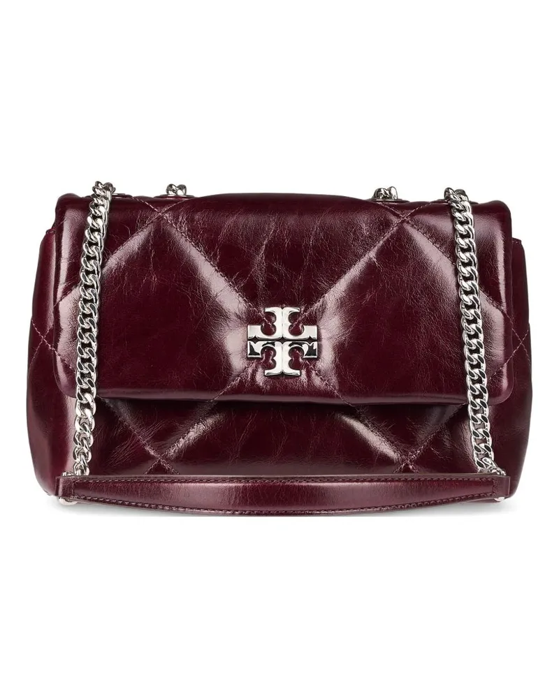 Tory Burch Kira Leder Crossbody Tasche Bordeaux