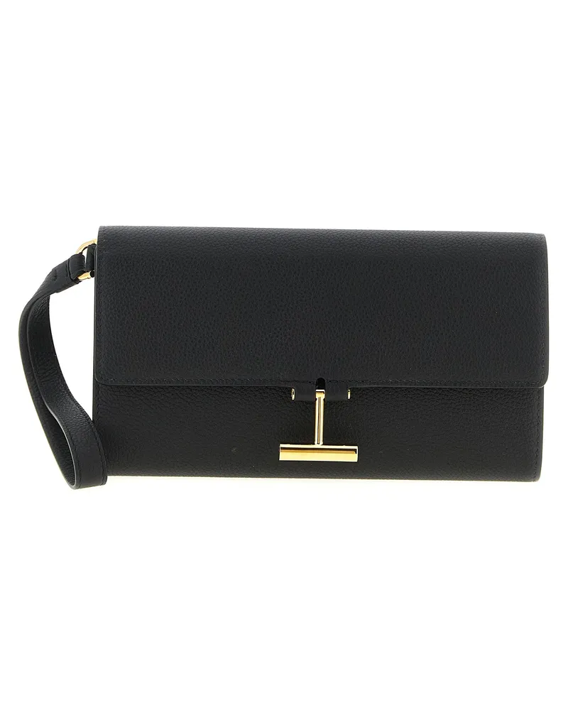 Tom Ford Hammered Clutch Black