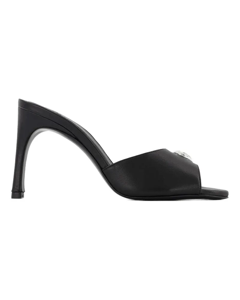 COPERNI Logo Mules  schwarzes Leder Black