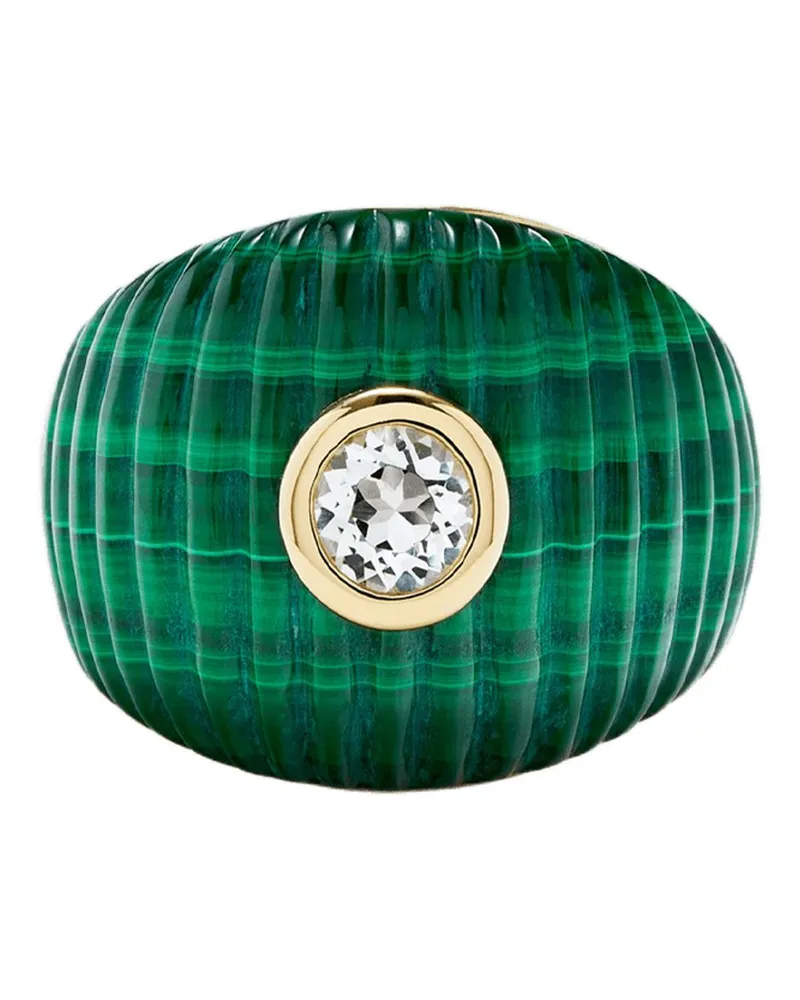 Yvonne Léon Gaufrette Bico OB Signet Ring in Gelbgold Gold