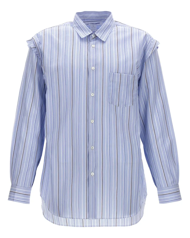 Comme des Garçons Comme des Garcons Hemd unvollendetes gestreiftes Hemd Light