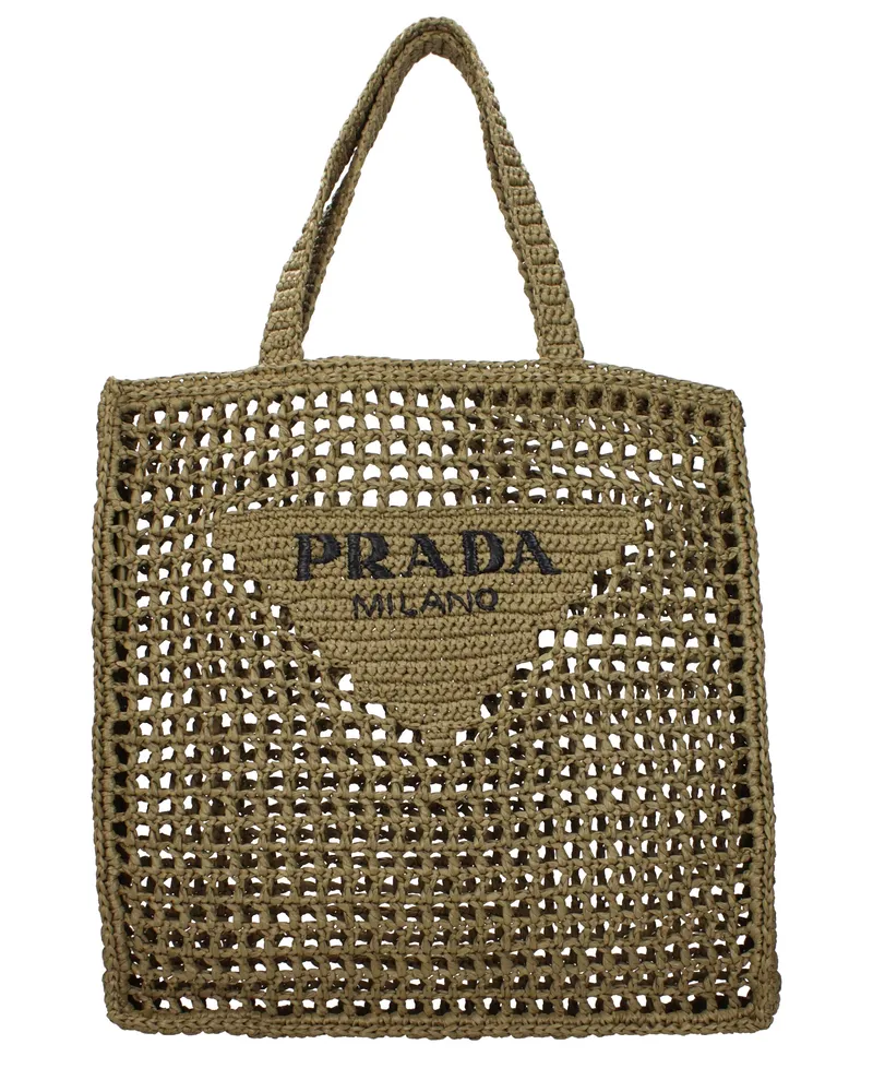 Prada Damens Umhängetaschen in Raffiagrün/Olivgrün -