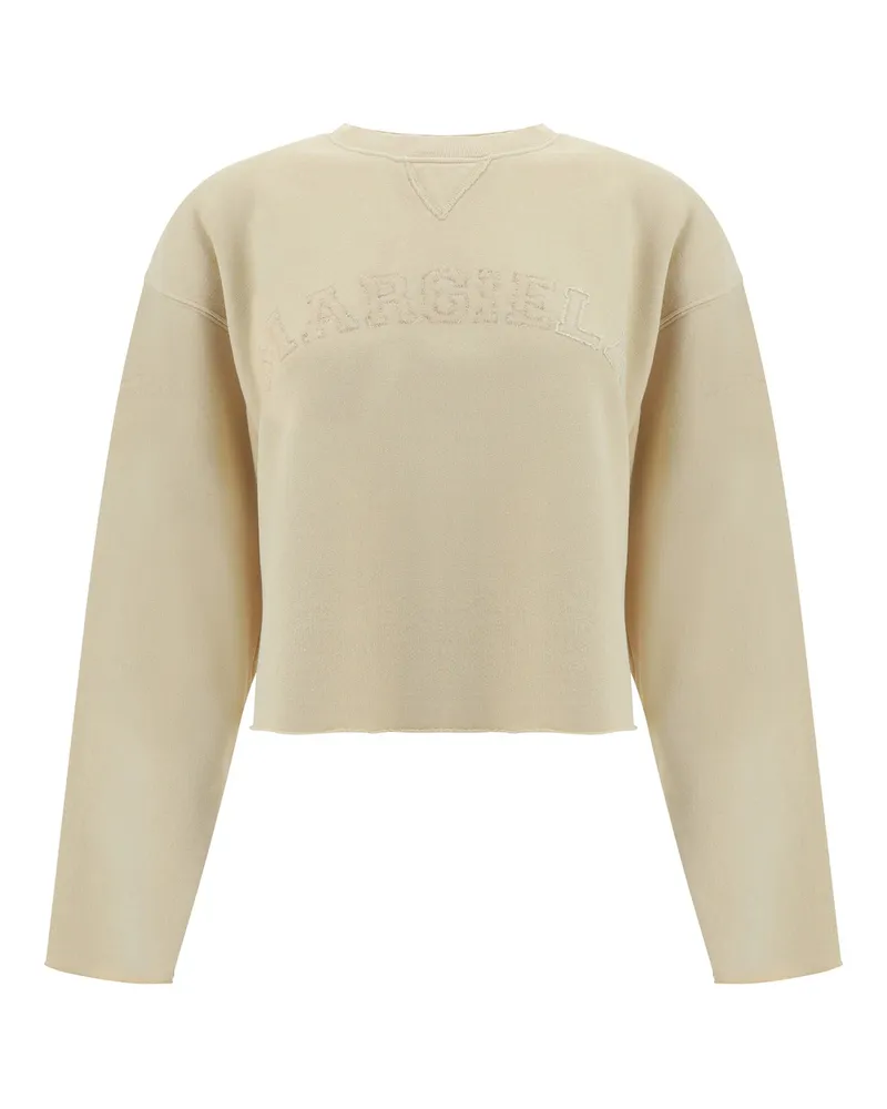 Maison Margiela Cotton Logo Sweatshirt Yellow