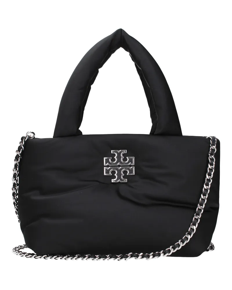 Tory Burch Britten Damens Stoffhandtaschen Schwarz -