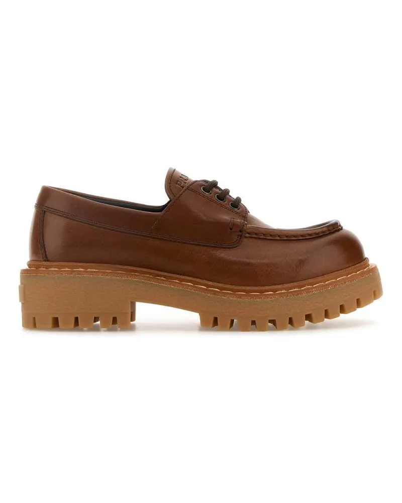 Prada St. Moritz Derby Sladers Brown