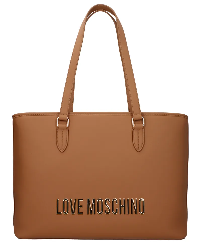 Moschino Liebe Moschino -Umhängetaschen Öko -freundliche Frau Polyurethan Brown/Kamel -