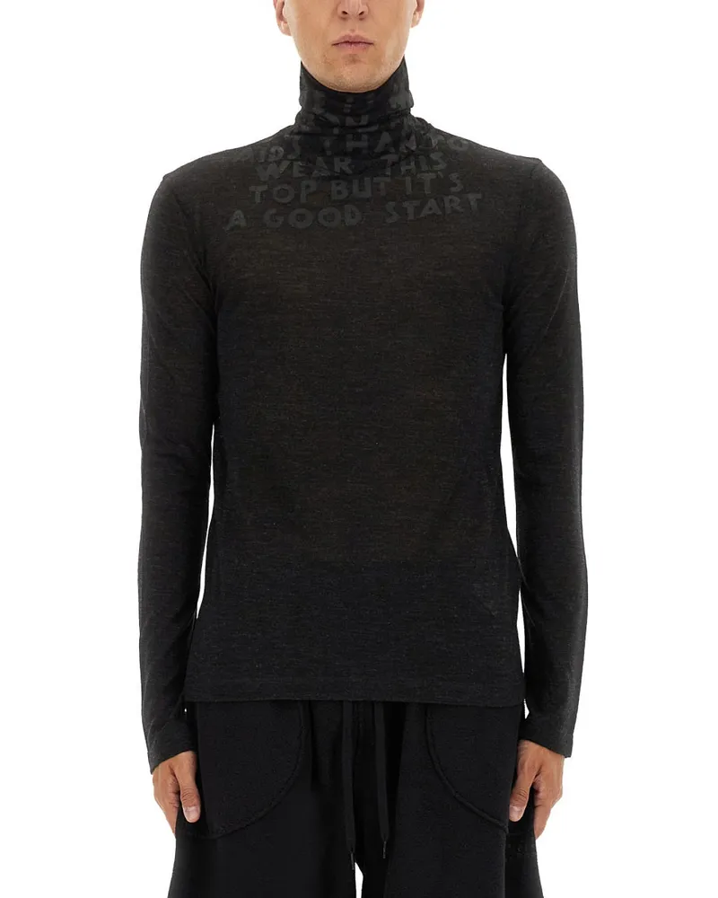 Maison Margiela Wolle Rollkragenpullover Black