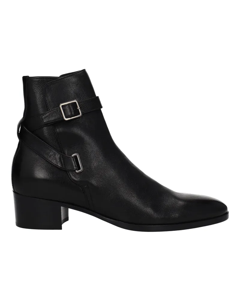 Saint Laurent Dorian Stiefel Herrens Schwarzes Leder -
