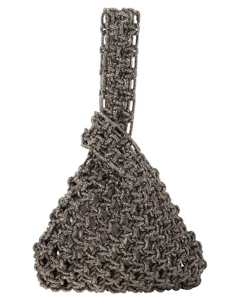 HIBOURAMA Niky Jewel Bag mit Knoten Anthracite