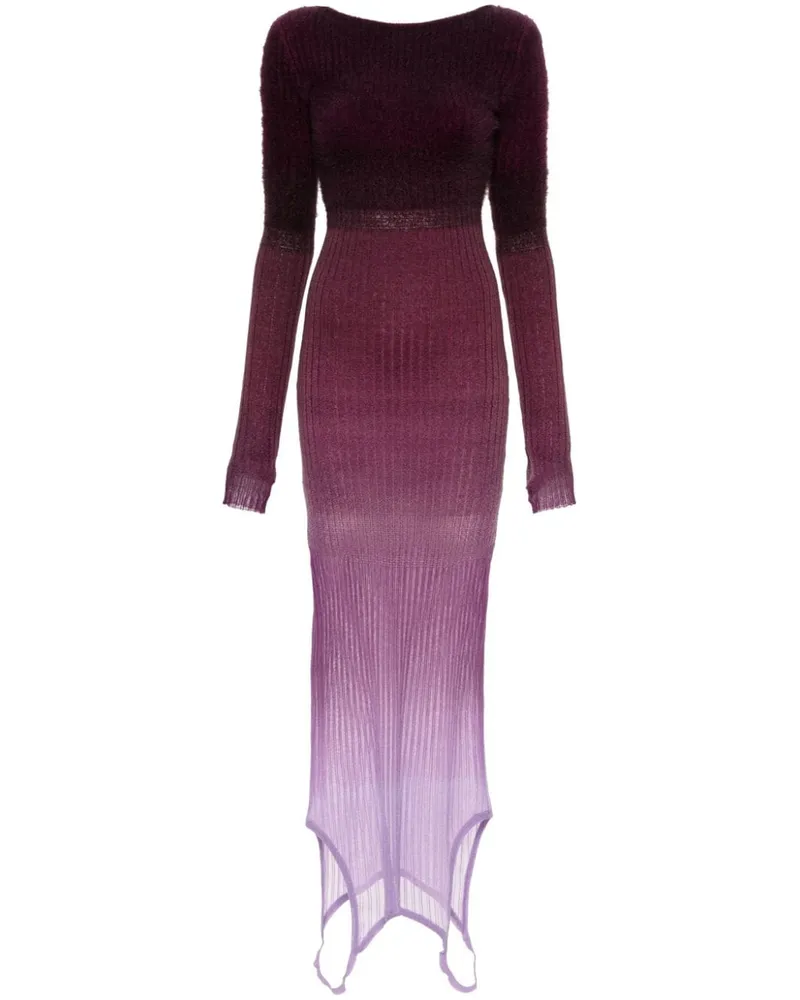 ATTICO Das Attico Ripped Midi Kleid Multicolour