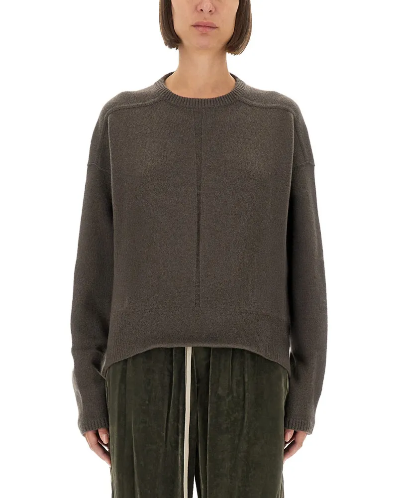 Rick Owens Wolle und Kaschmirpullover Grey