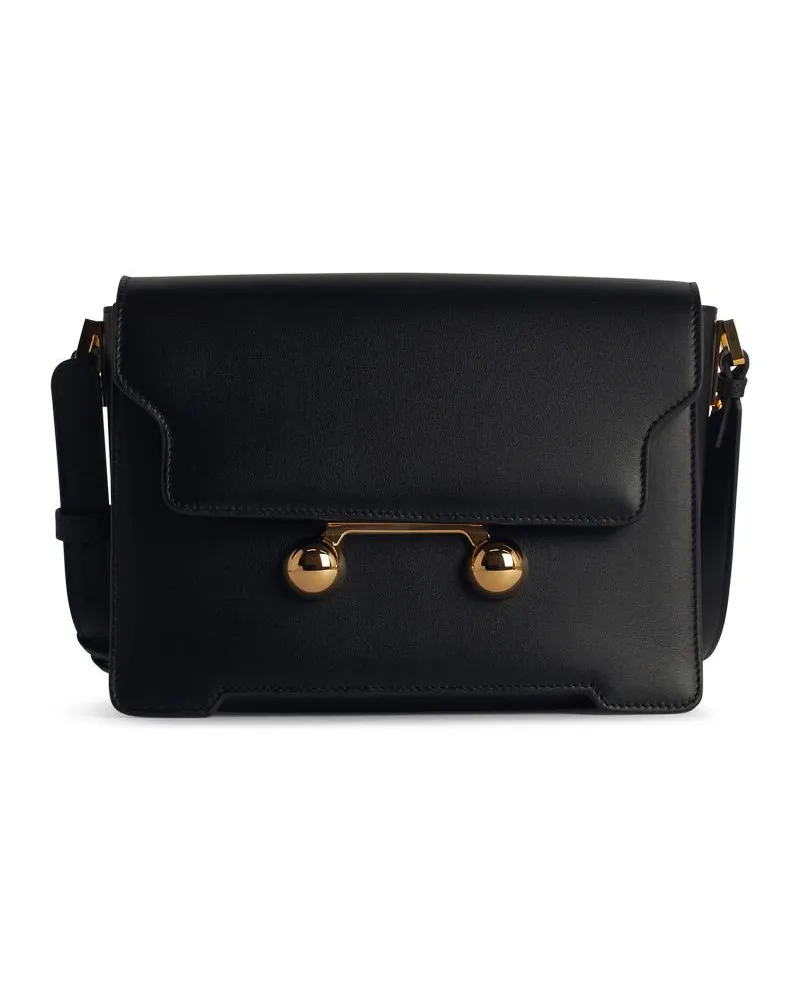 Marni neuer Trunk' Black Lear Crossbody -Tasche Black
