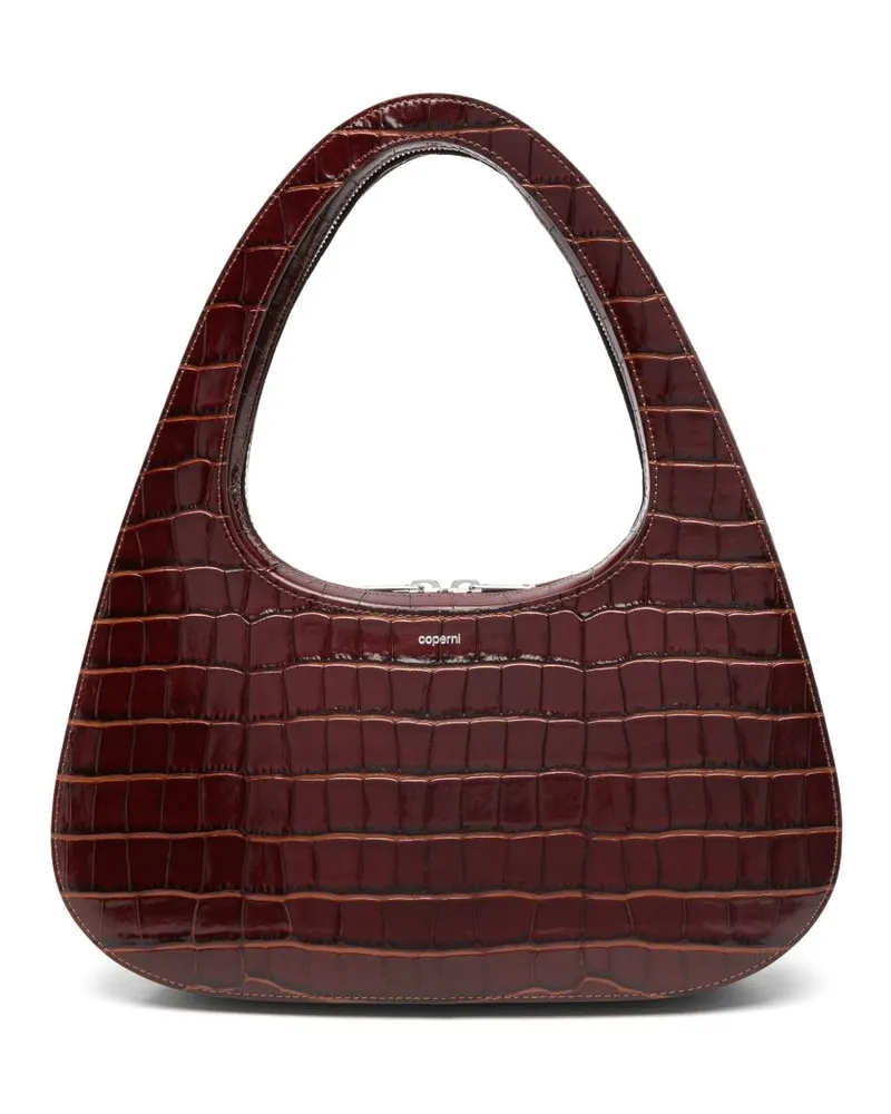 COPERNI Swipe Baguette Leder Umhängetasche Brown