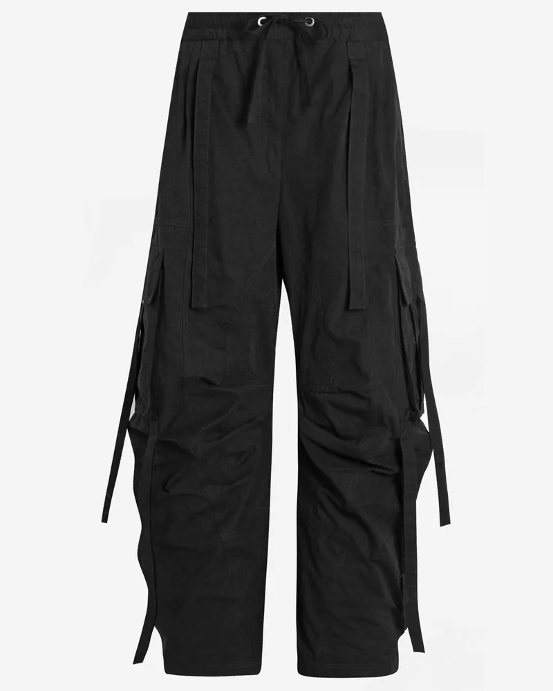 Dolce & Gabbana Cargohose aus gewachstem Faille Black