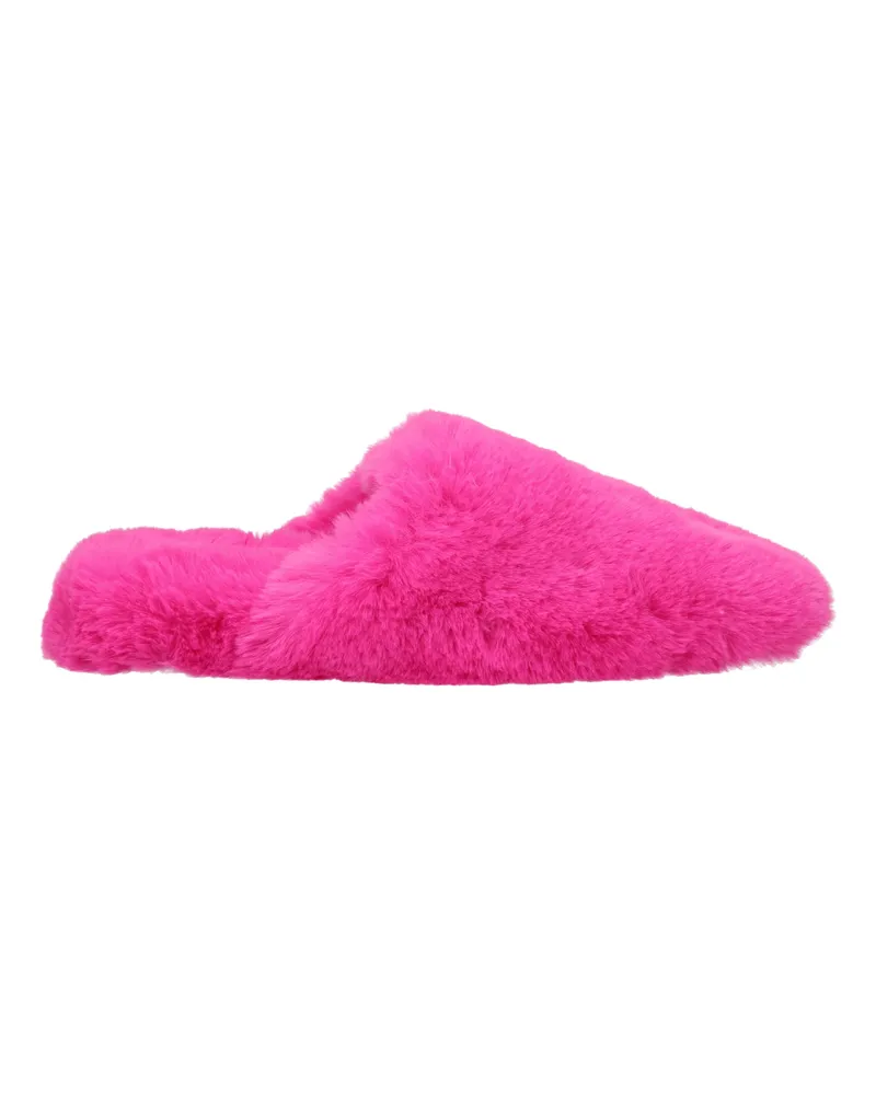Balenciaga Hausschuhe und Hufe Frauen Öko Fell Pink / Pink Fluo -
